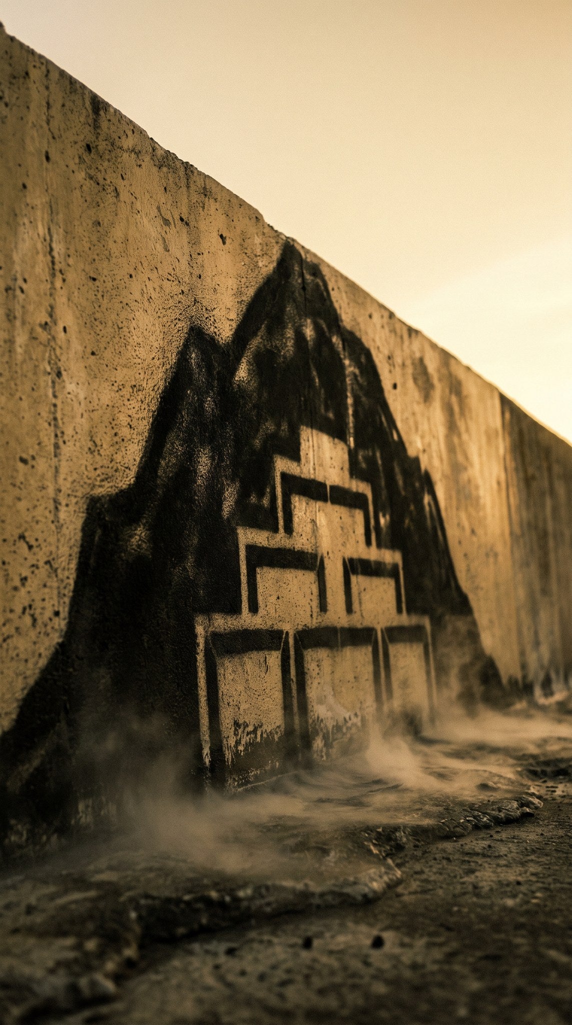 Urban Ziggurat Concrete Wall Street Art