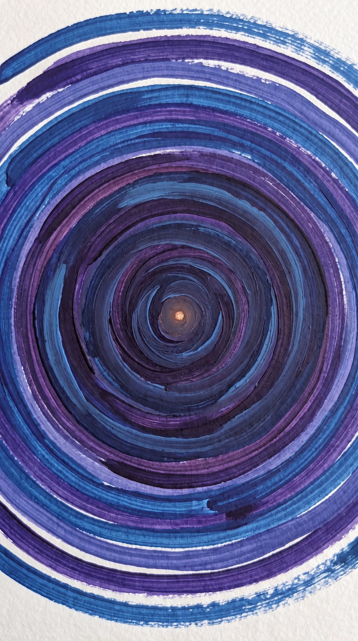 Cosmic Indigo Spiral Vortex Fine Art