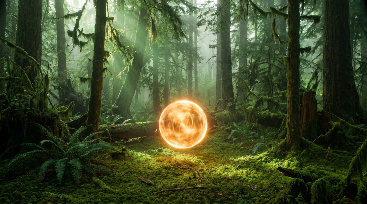 Enchanted Forest Orb Art - Mystic Sanctuary