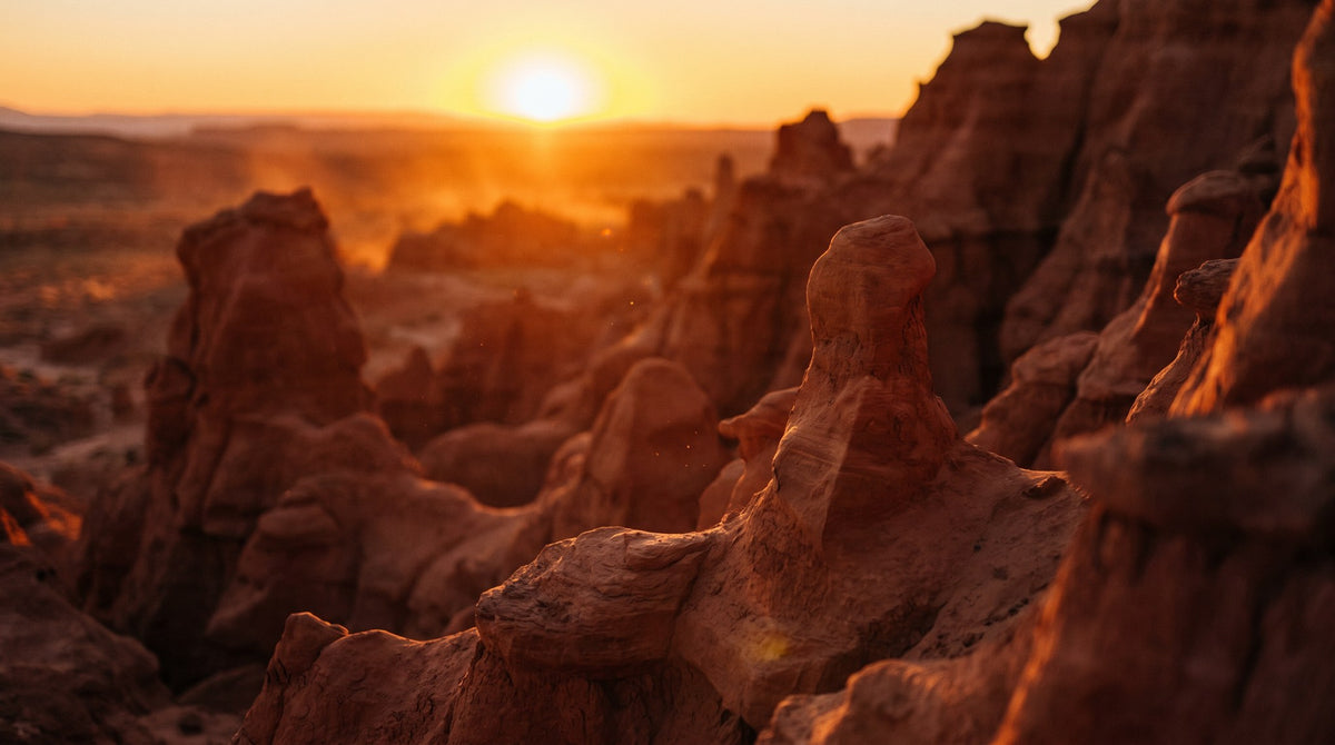 Desert Sunset Horizon Wall Art Print