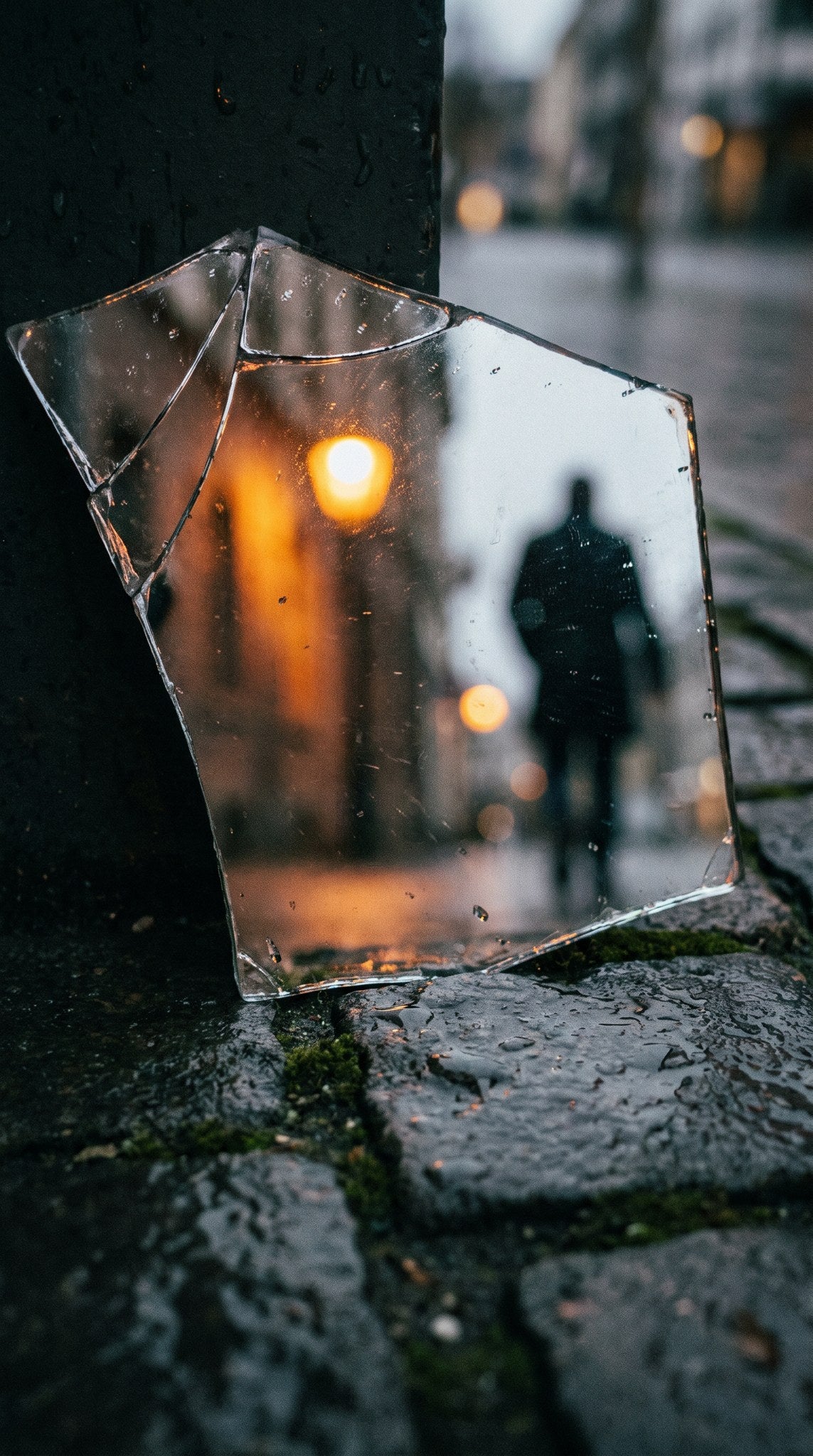 Urban Solitude Reflected Street Art