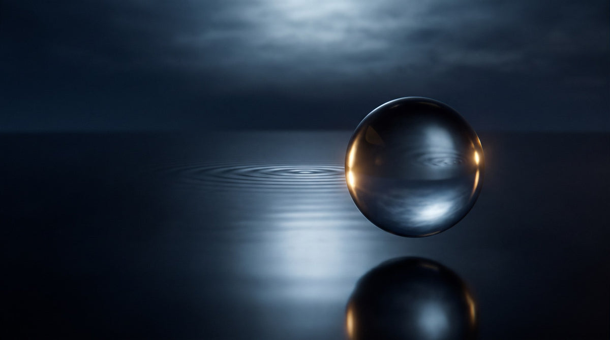 Luminous Orb Reflective Water Art