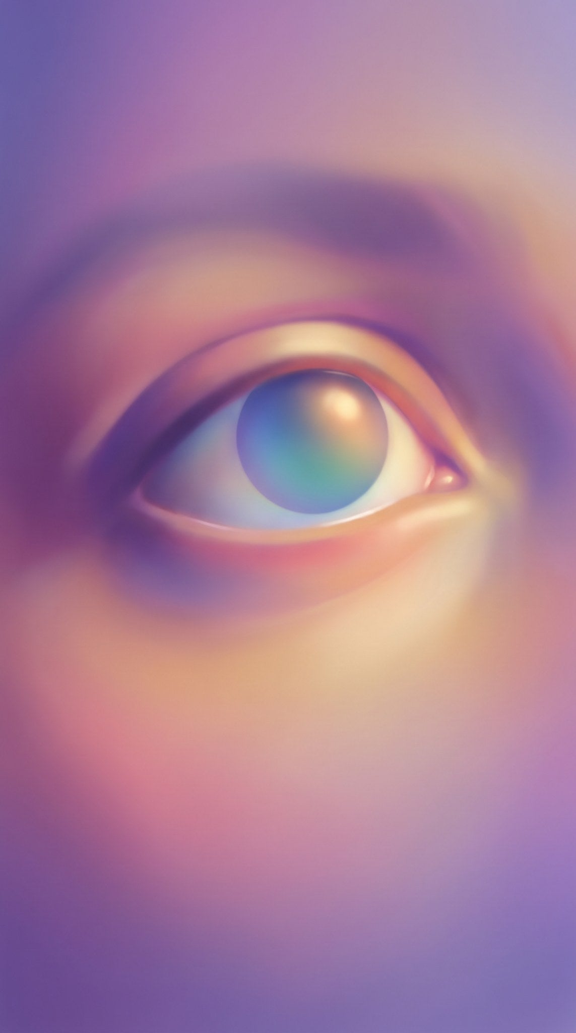 Luminous Horizon Iridescent Eye Art