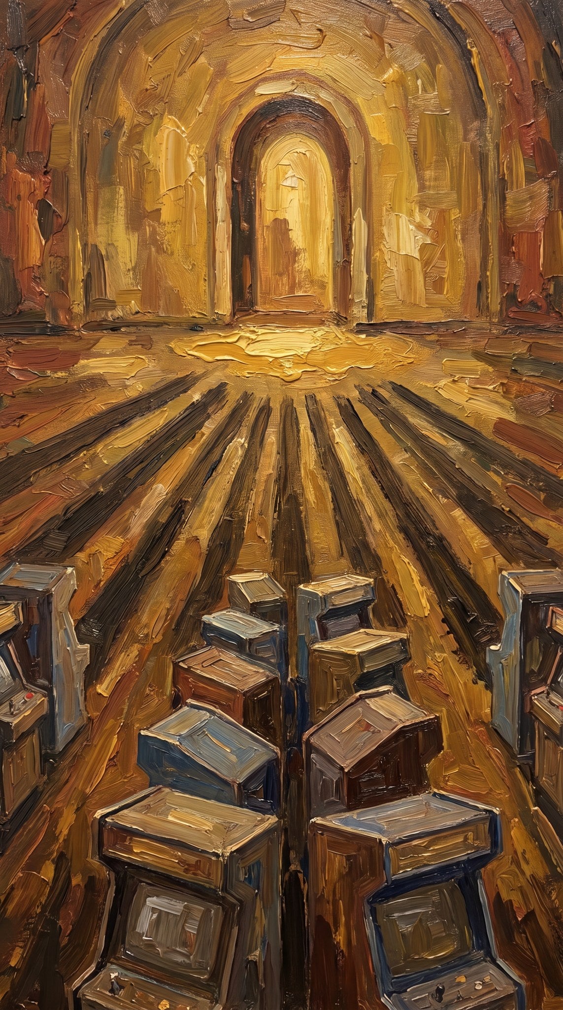Golden Arcade Cathedral Art Print