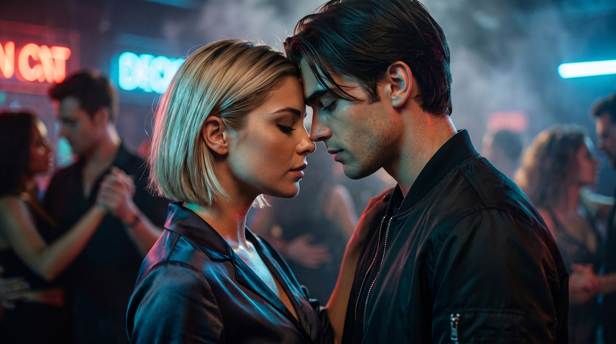 Neon Romance Cinematic Art Print