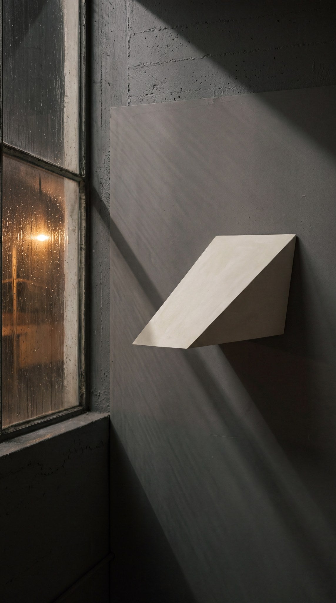 Geometric Wedge Shadow Study - Brutalist Form