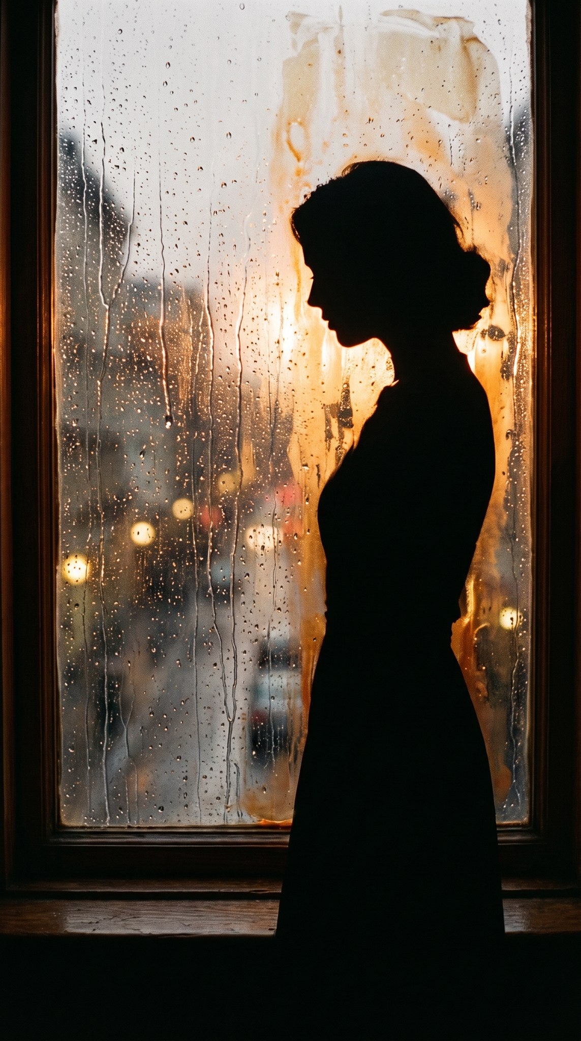 Rainy Silhouette Framed Wall Art
