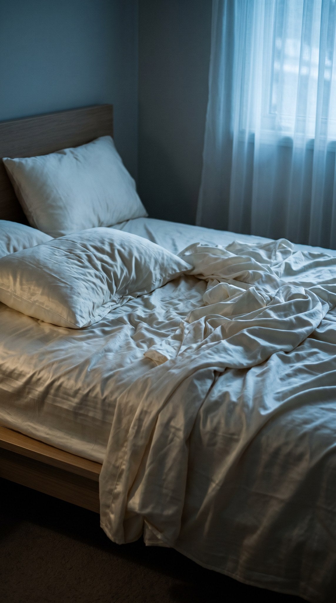 Morning Stillness Unmade Bed Art Print
