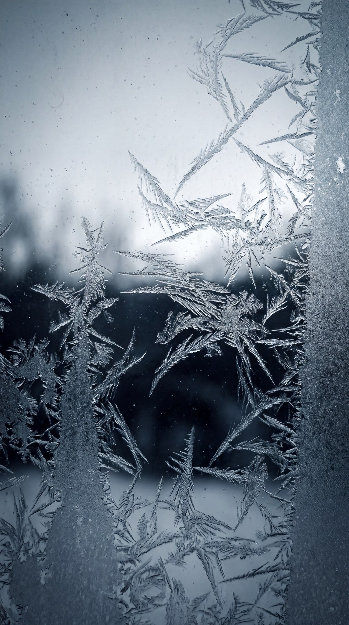 Frosted Windowpane Minimalist Winter Art