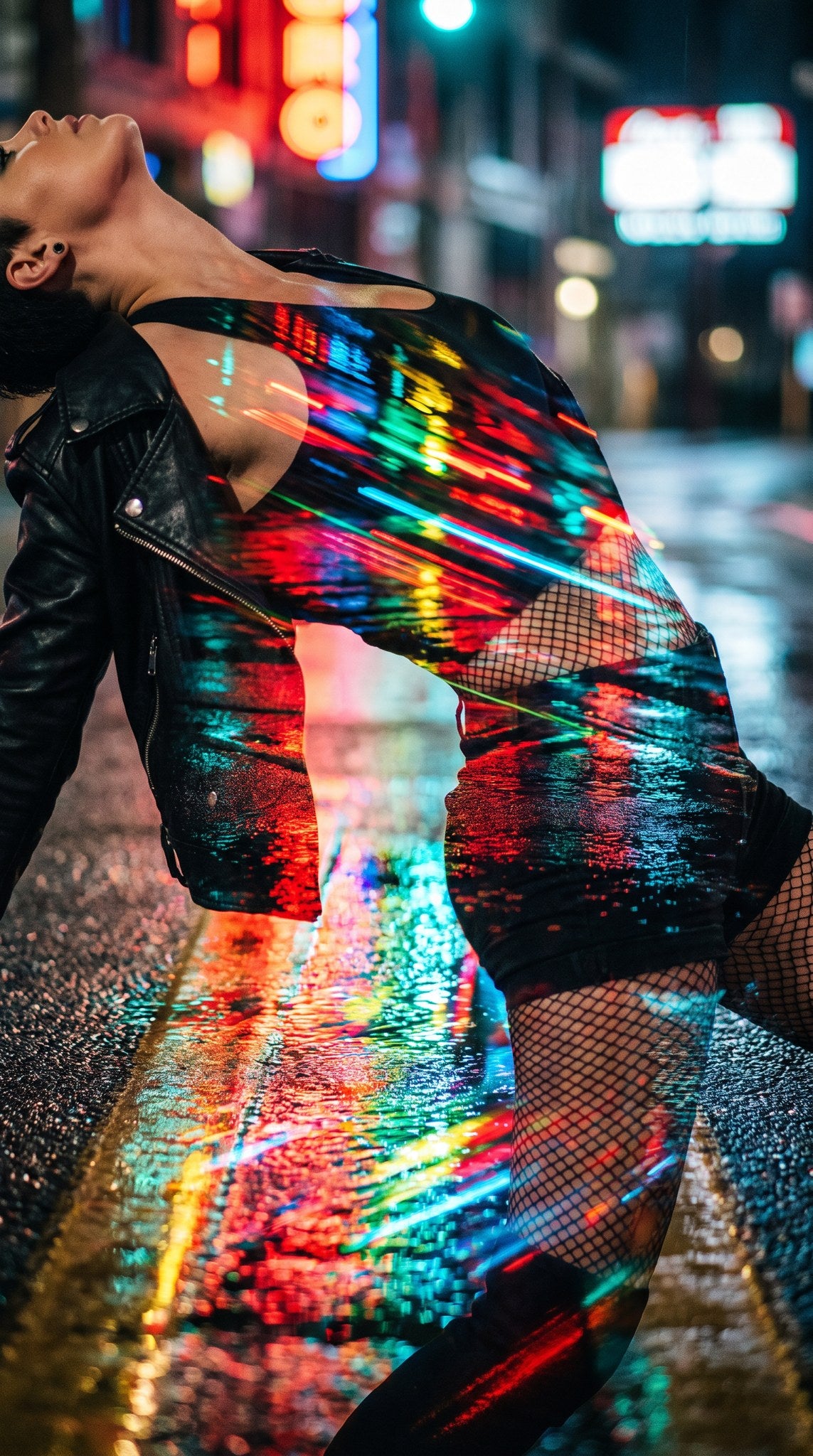 Neon Electric Nights - Cyberpunk Fashion Portrait