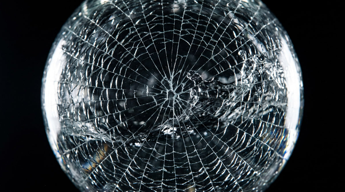 Fractured Lens Abstract Monochrome Art