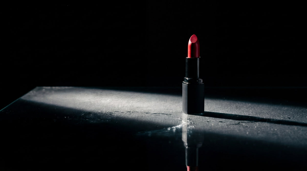 Crimson Noir Lipstick Fine Art Study