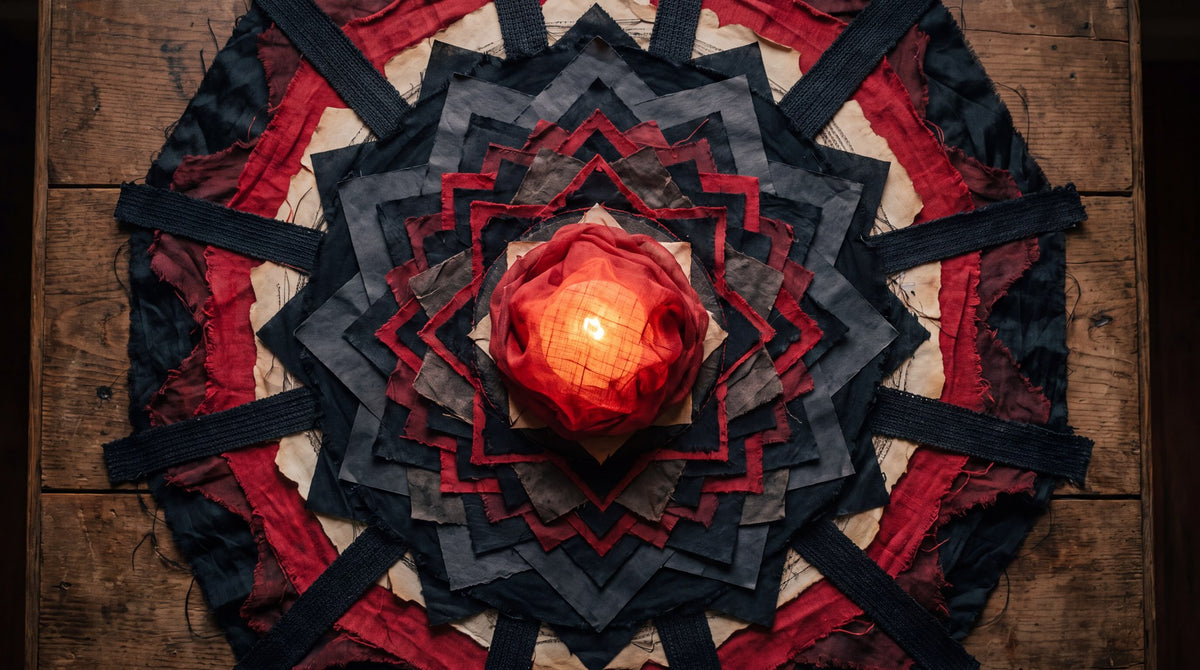 Crimson Mandala Glow Artwork