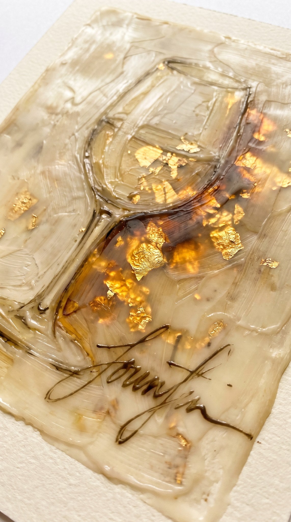 Golden Wine Glass Fine Art - Dark Academia Dream