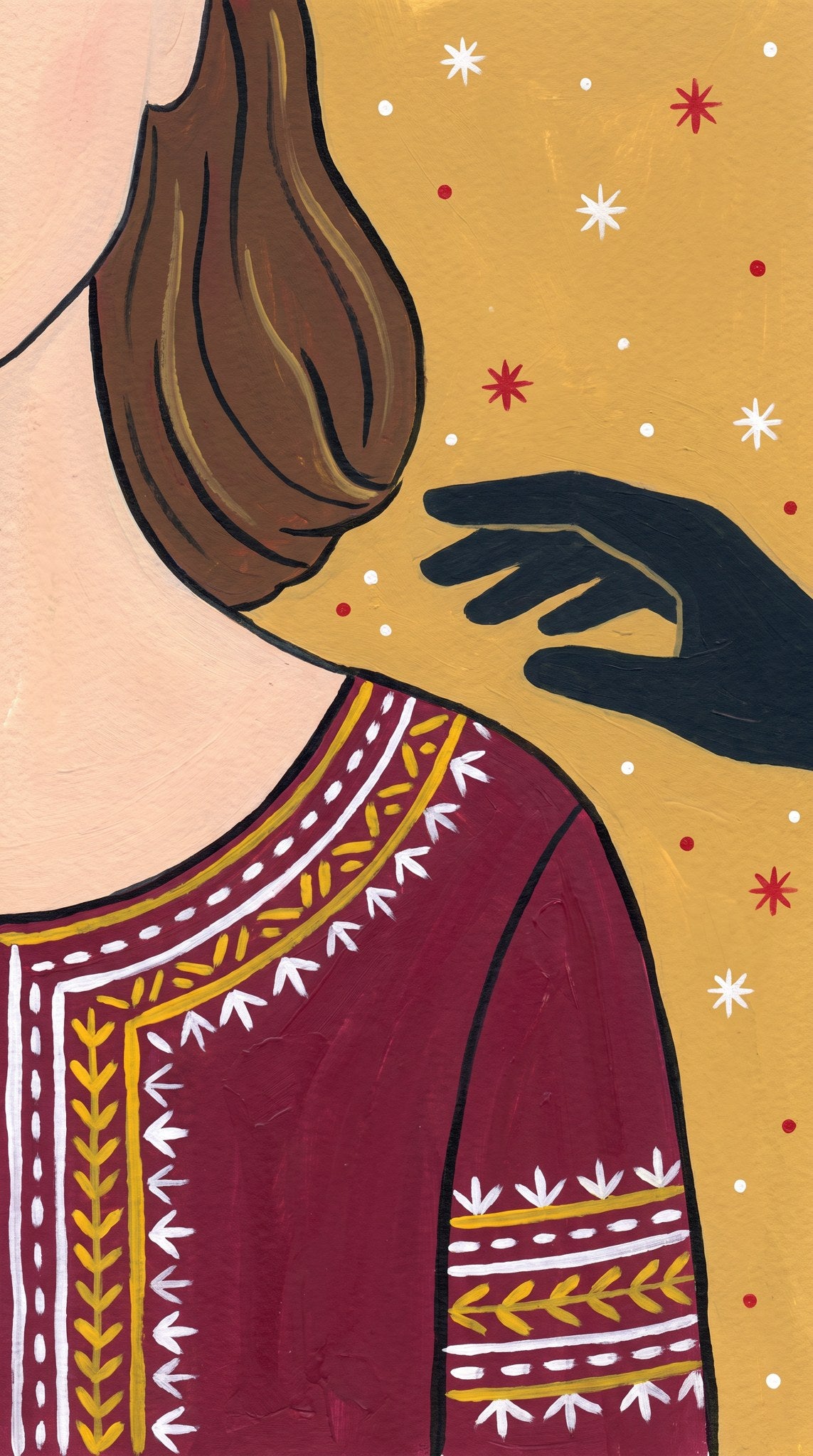 Mystic Folk Touch Gilded Portrait