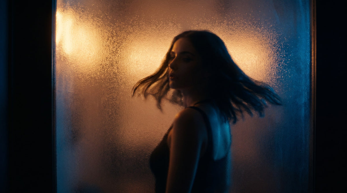 Cinematic Amber & Neon Shadow Portrait