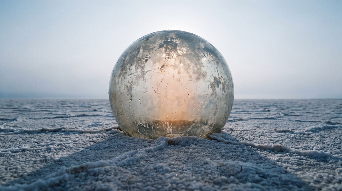 Luminous Solitude Desert Orb Art