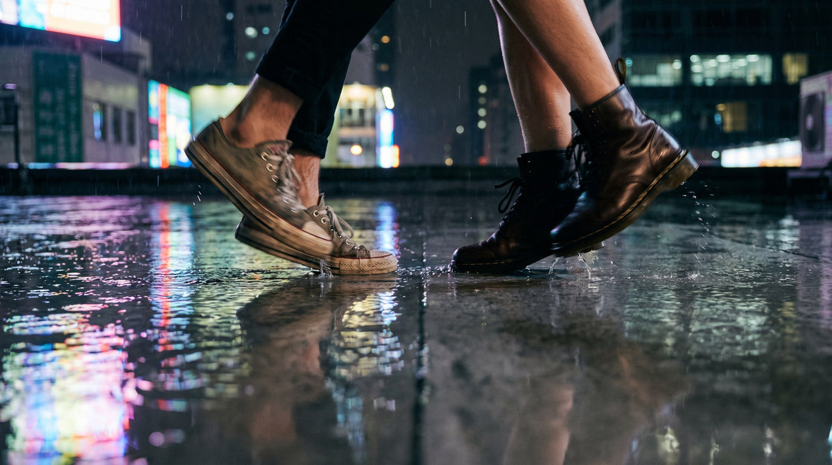 Midnight Rain Lovers - Cinematic Urban Asphalt Art