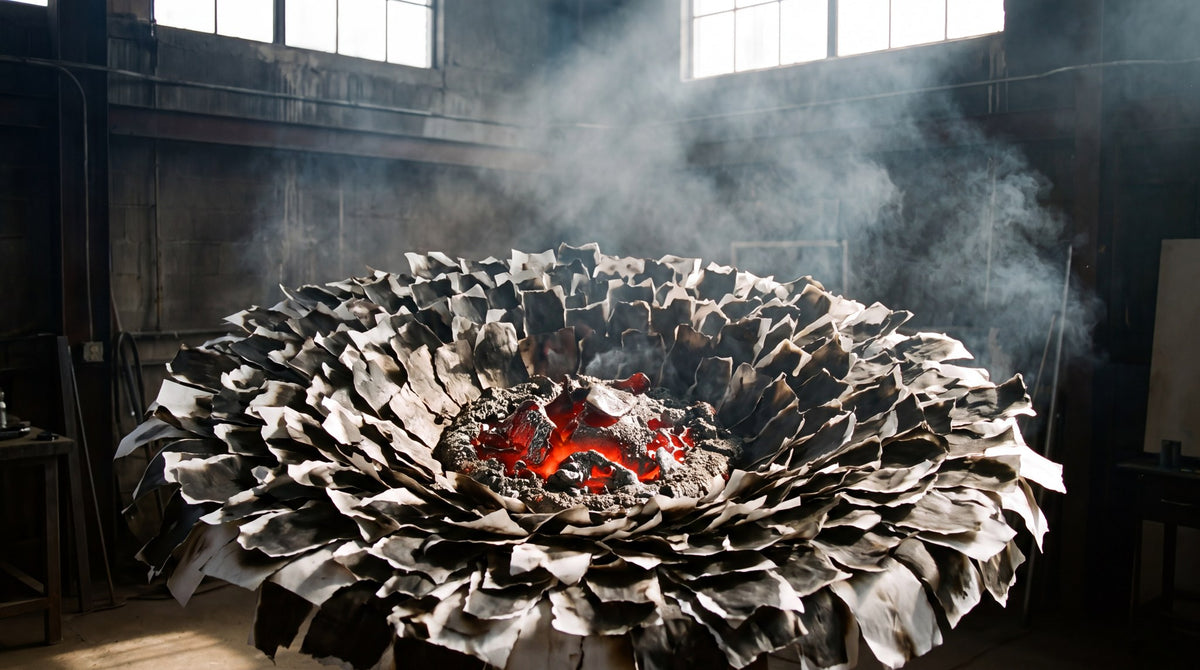 Molten Heart Industrial Sculpture Art