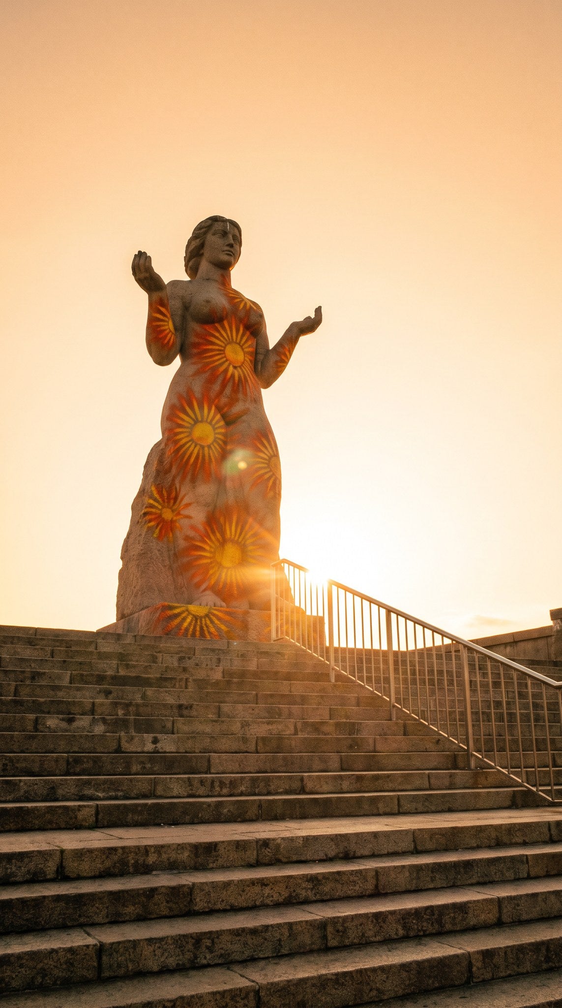 Golden Sun Goddess Monument Print