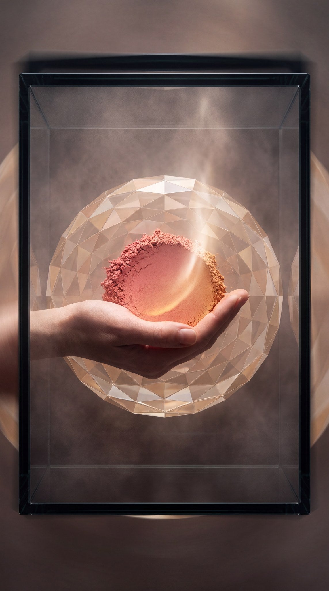 Cosmic Essence Geode Glass Sphere Artwork