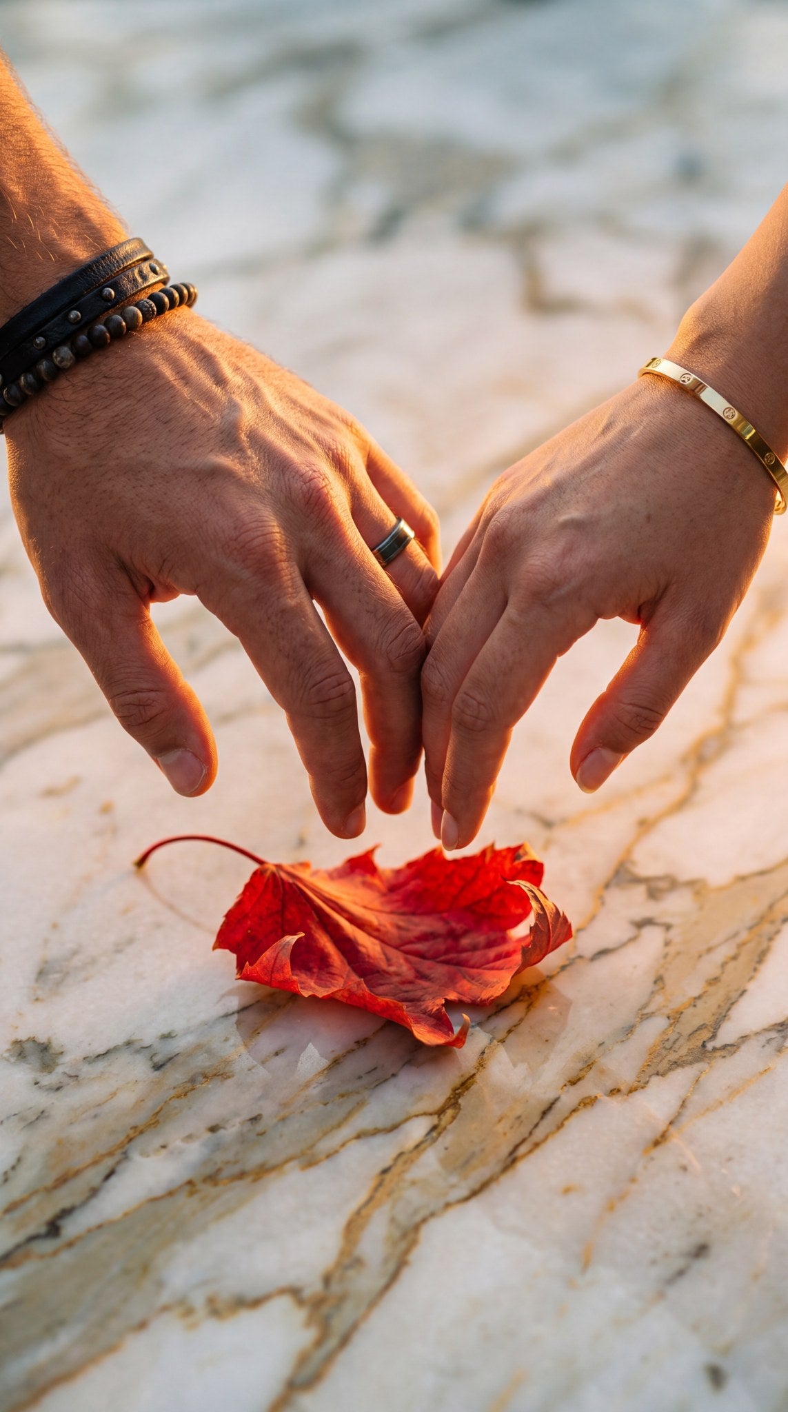 Autumn Touch Hands Art - Fallen Leaf Connection