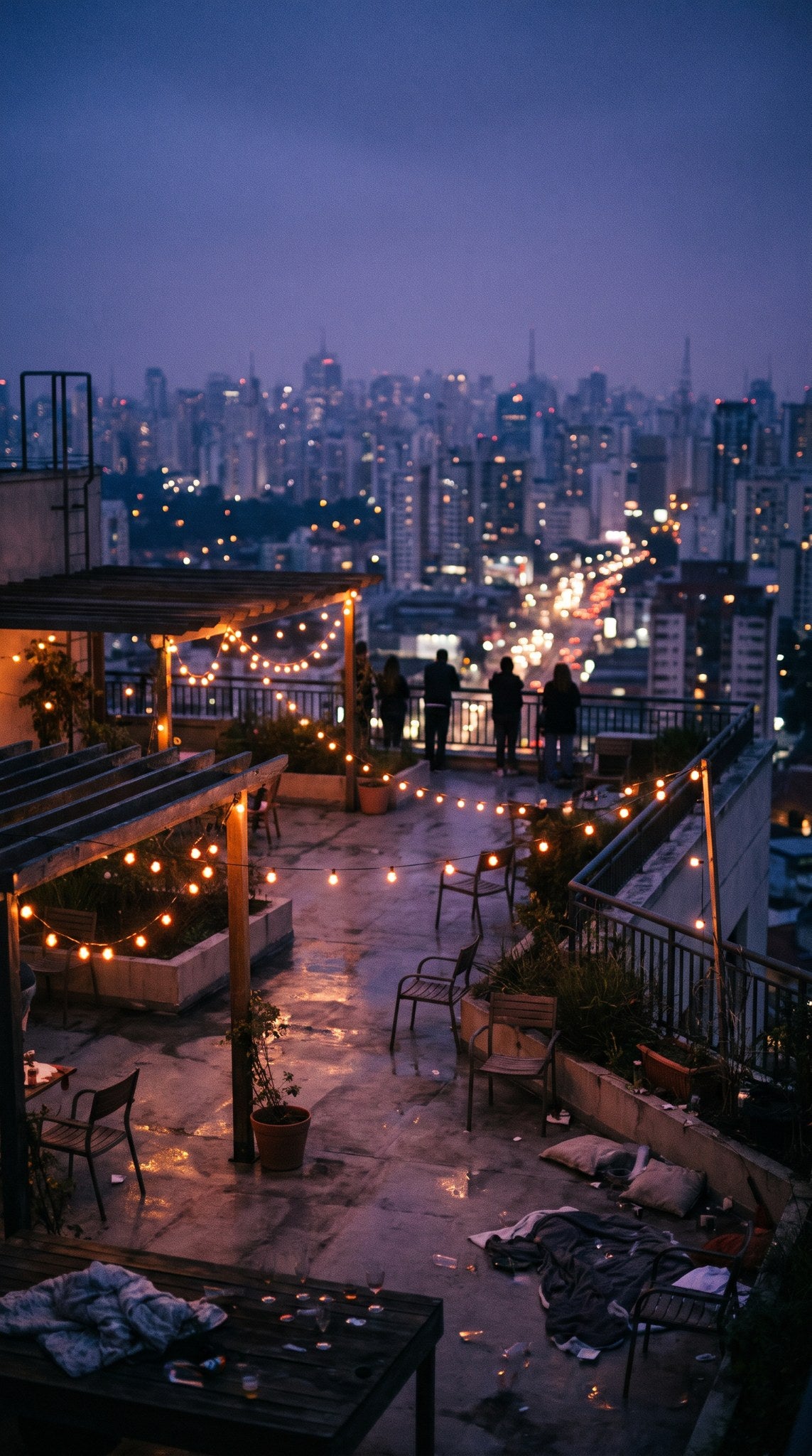 Rooftop Nights - Cinematic Urban Twilight Canvas