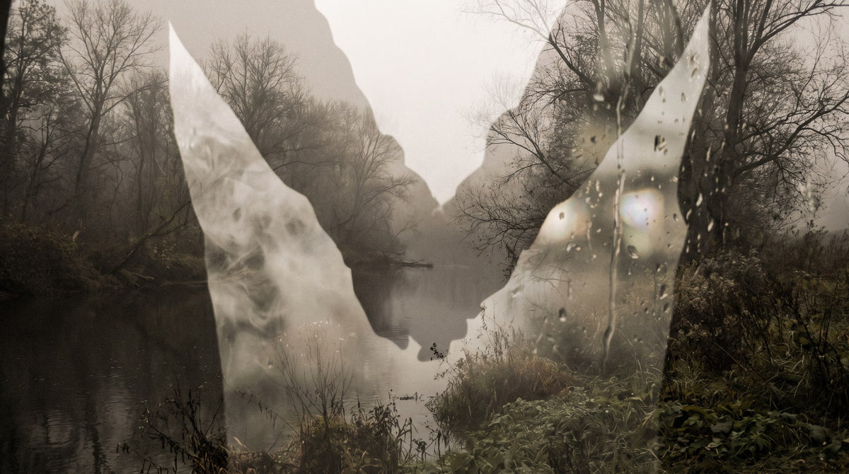Whispering Mist Moody Forest Landscape Art