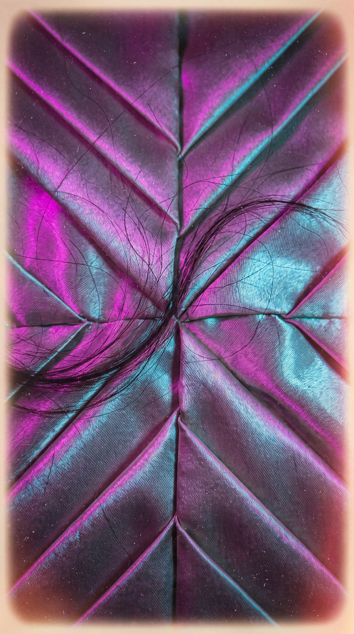 Iridescent Pleats Geometric Textile Abstract