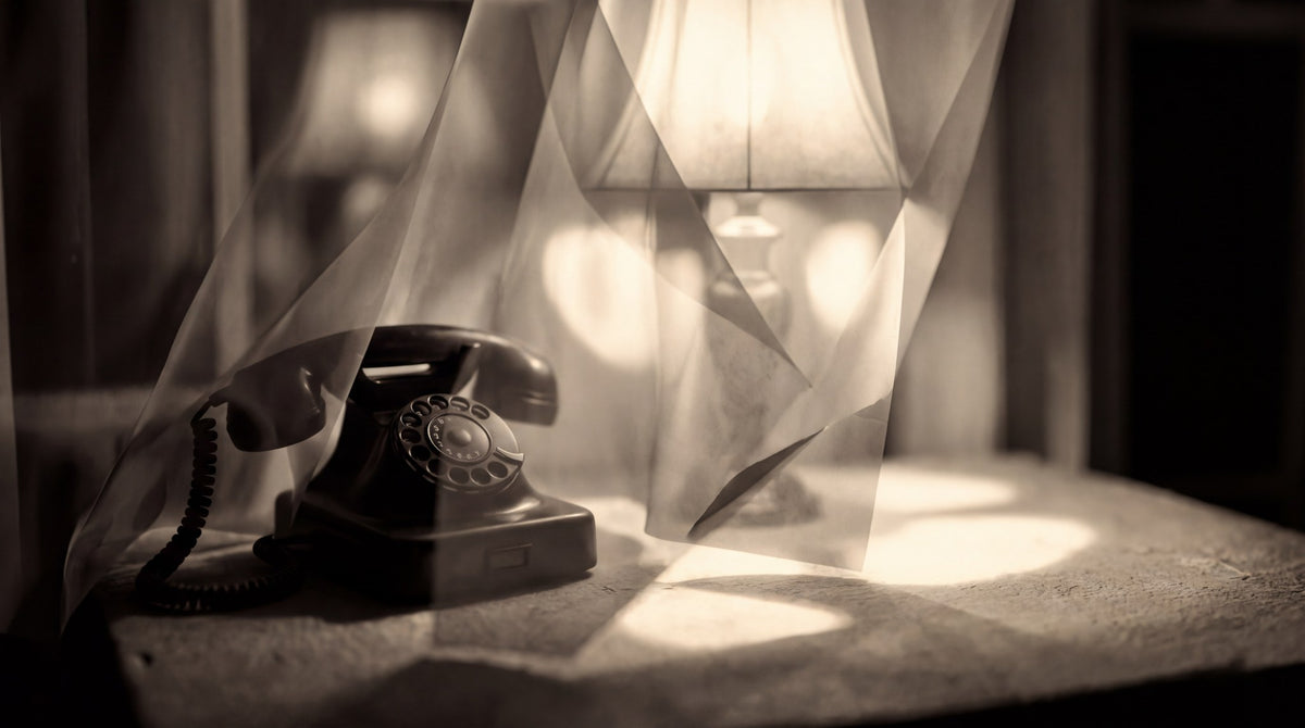 Vintage Rotary Phone - Midnight Whispers Still Life