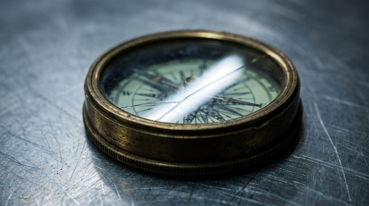Vintage Brass Compass - Wayfinder Relic Art