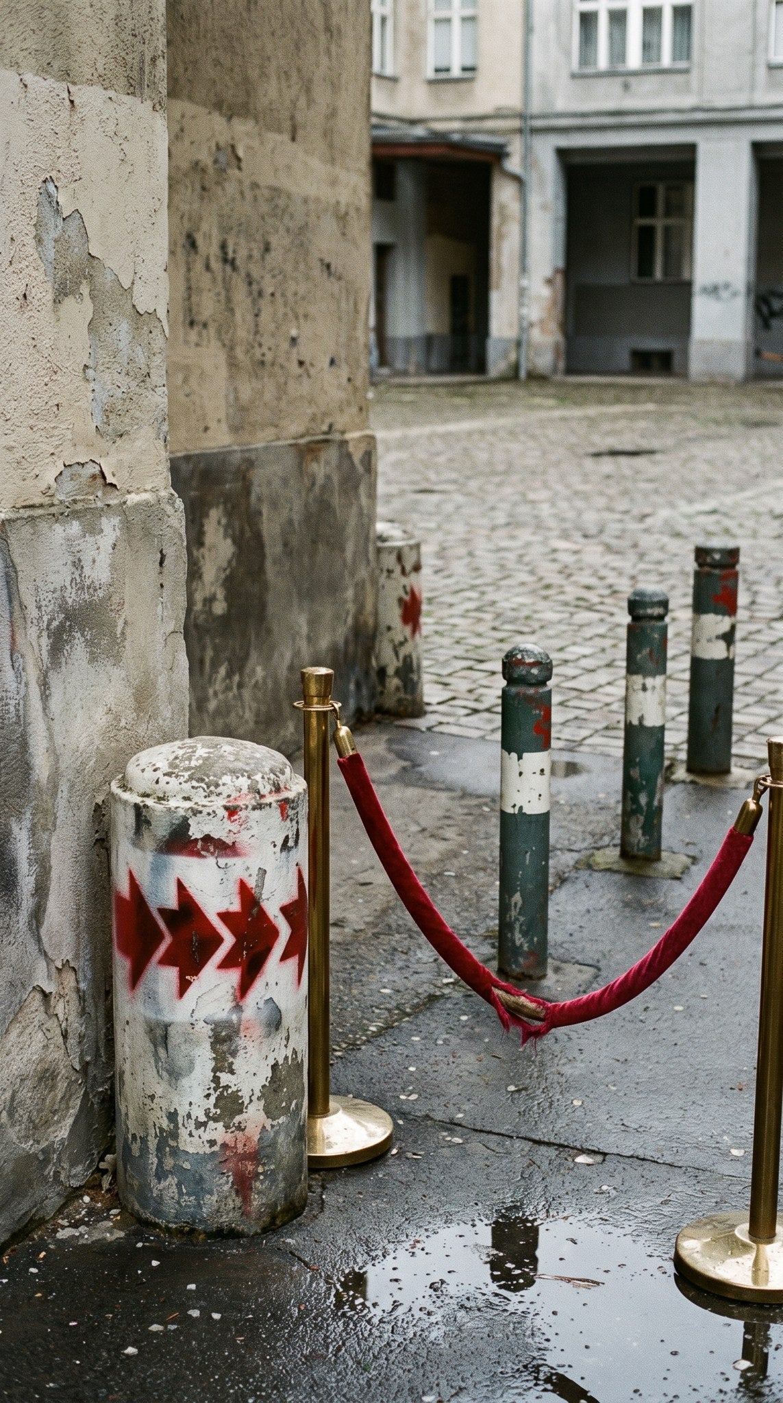 Urban Velvet Stanchion - Courtyard Pathway