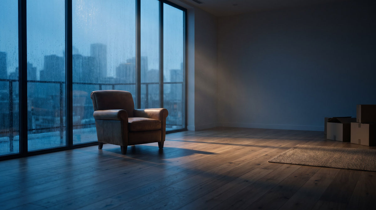 Urban Solitude Leather Armchair Art