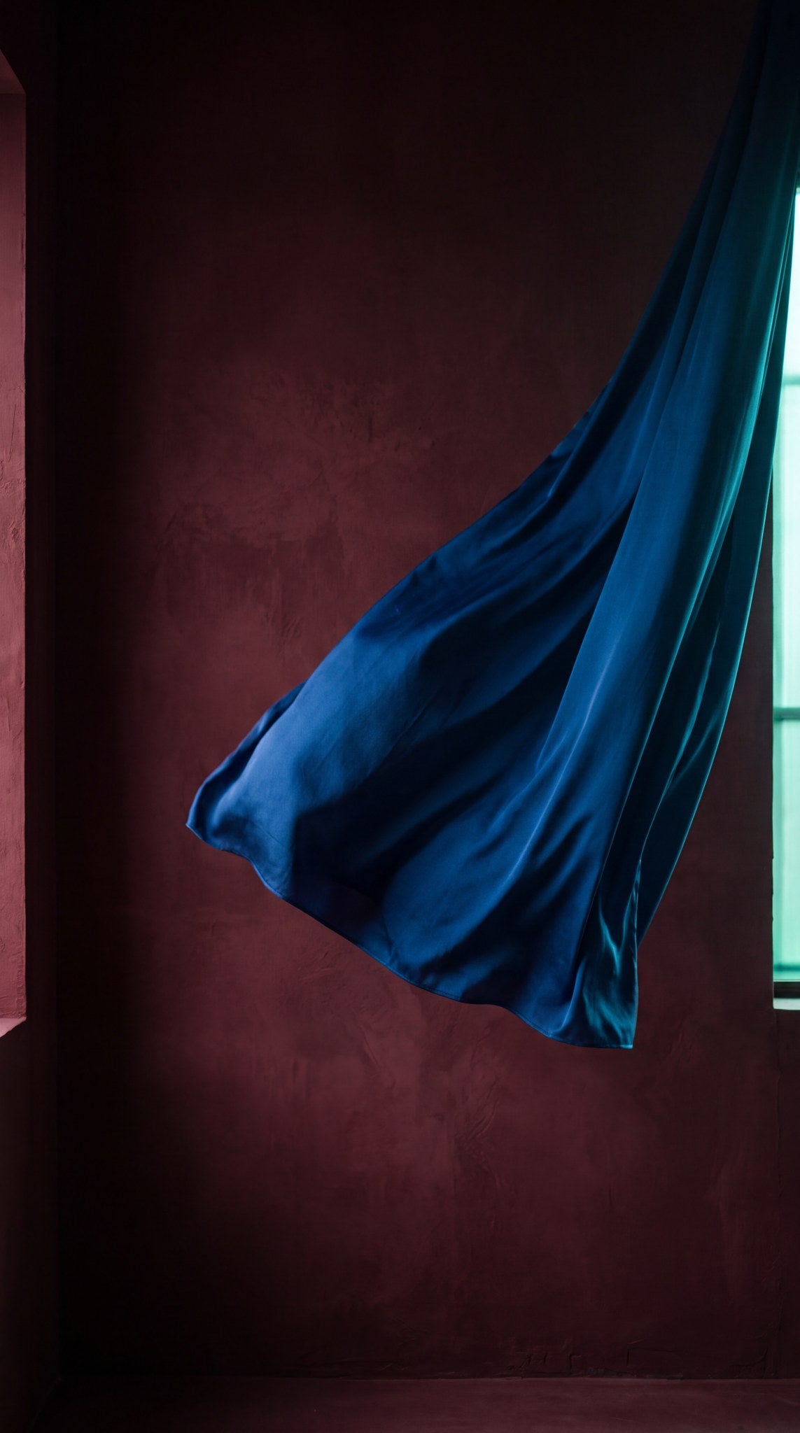 Cobalt Silk Kinetic Flow Dramatic Wall Art
