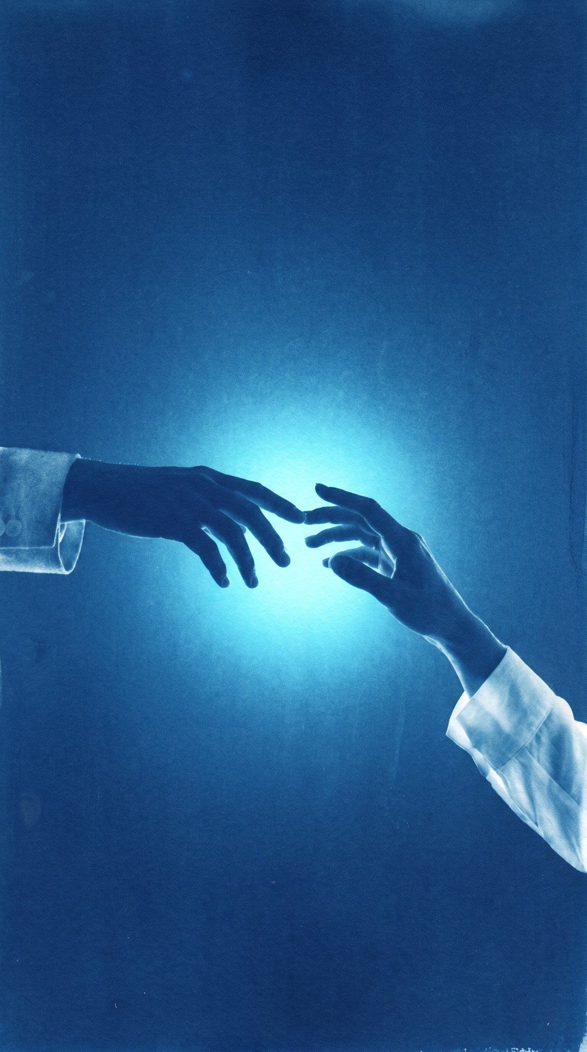 Luminous Touch Blue Aesthetic Fine Art