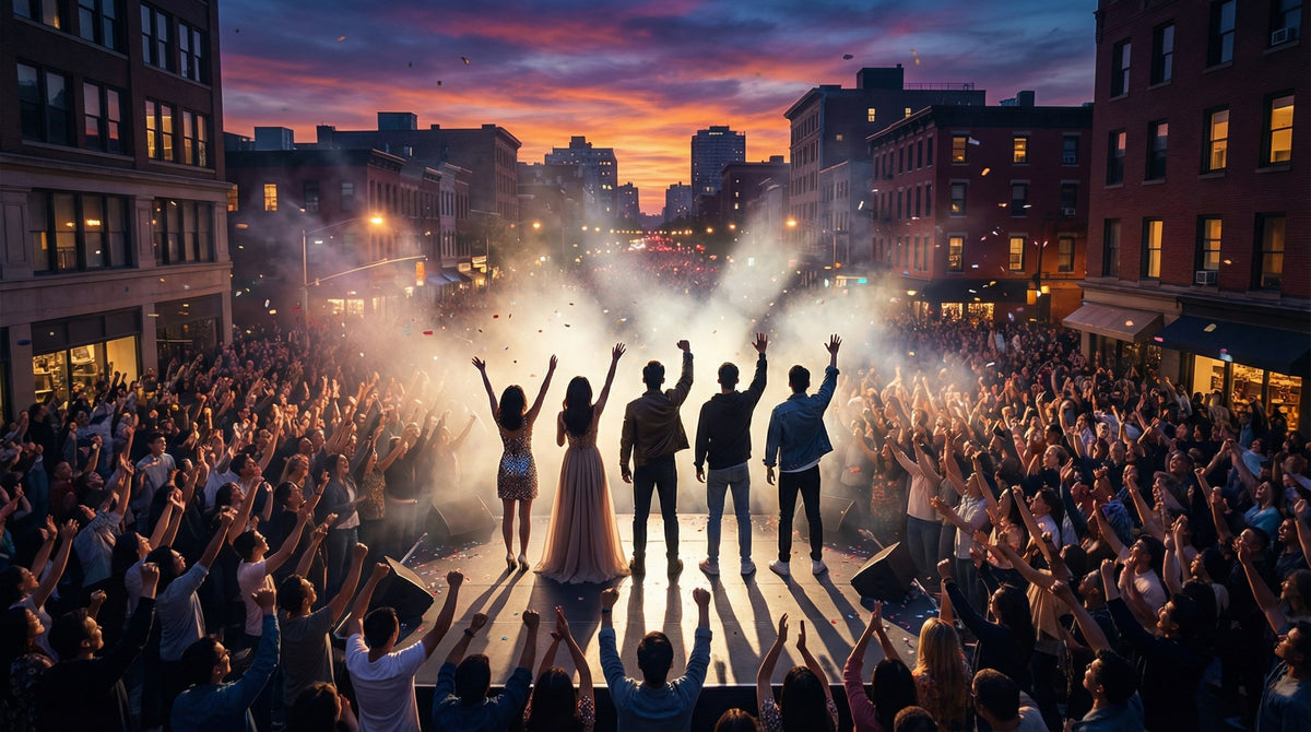 Golden Hour Concert Urban Stage Art