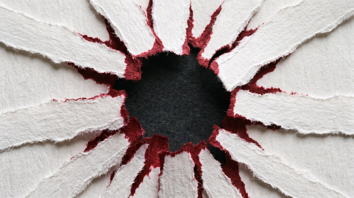 Crimson Portal Tactile Abstract Art