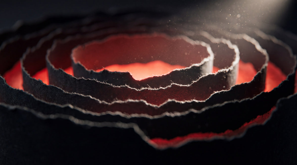 Crimson Vortex Spiral Abstract Art