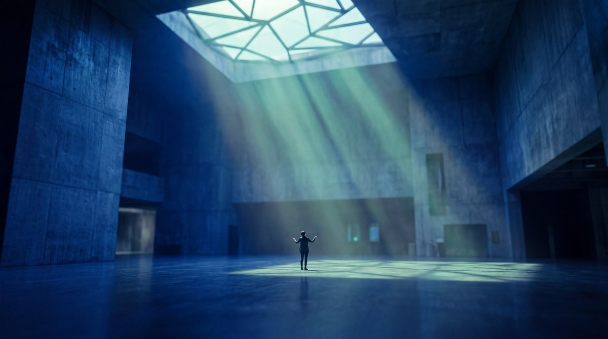 Brutalist Skylight Art - Atmospheric Beam