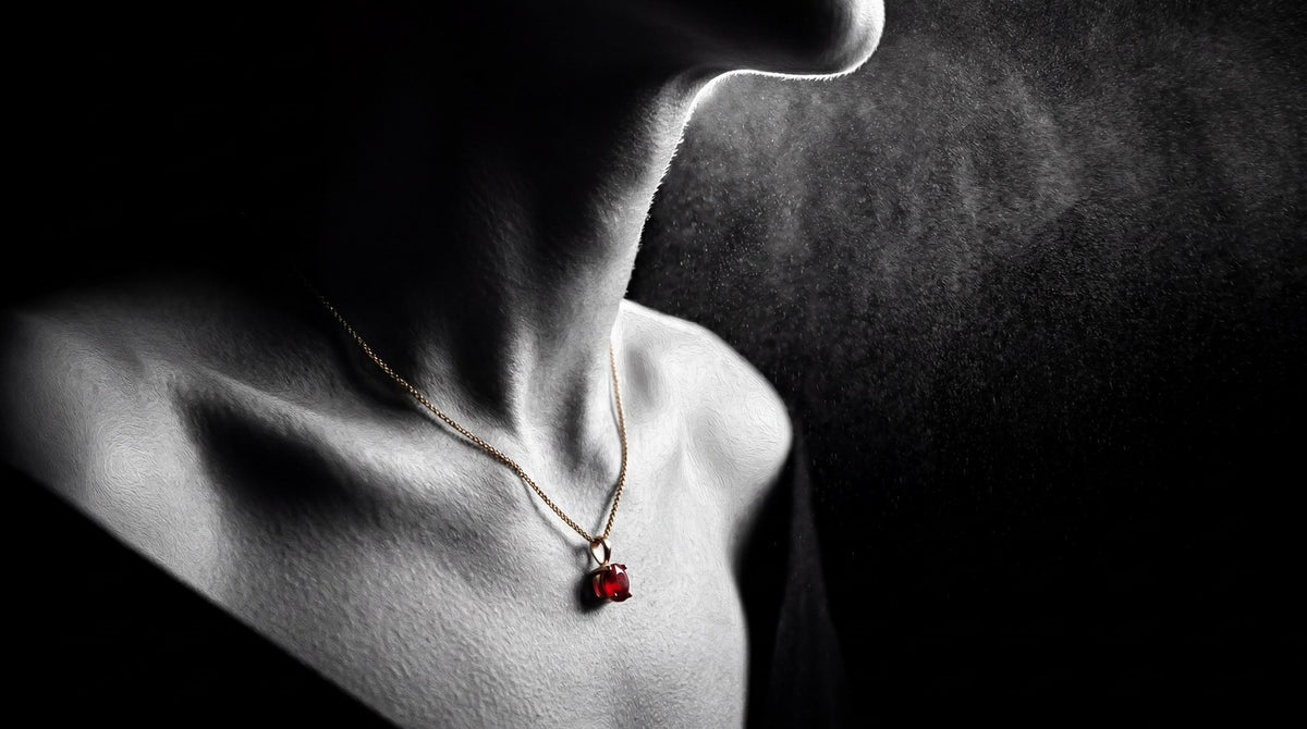 Crimson Solitude Chiaroscuro Art