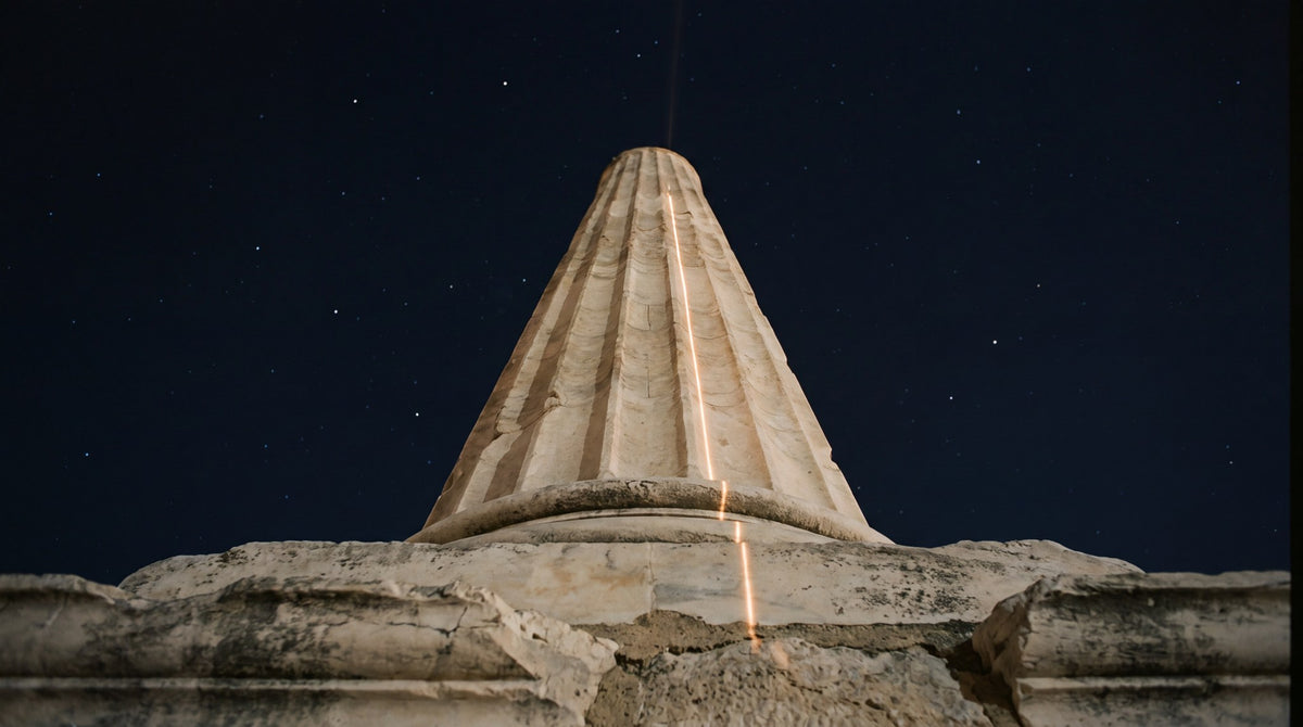 Celestial Pillar Ancient Stone Wall Art