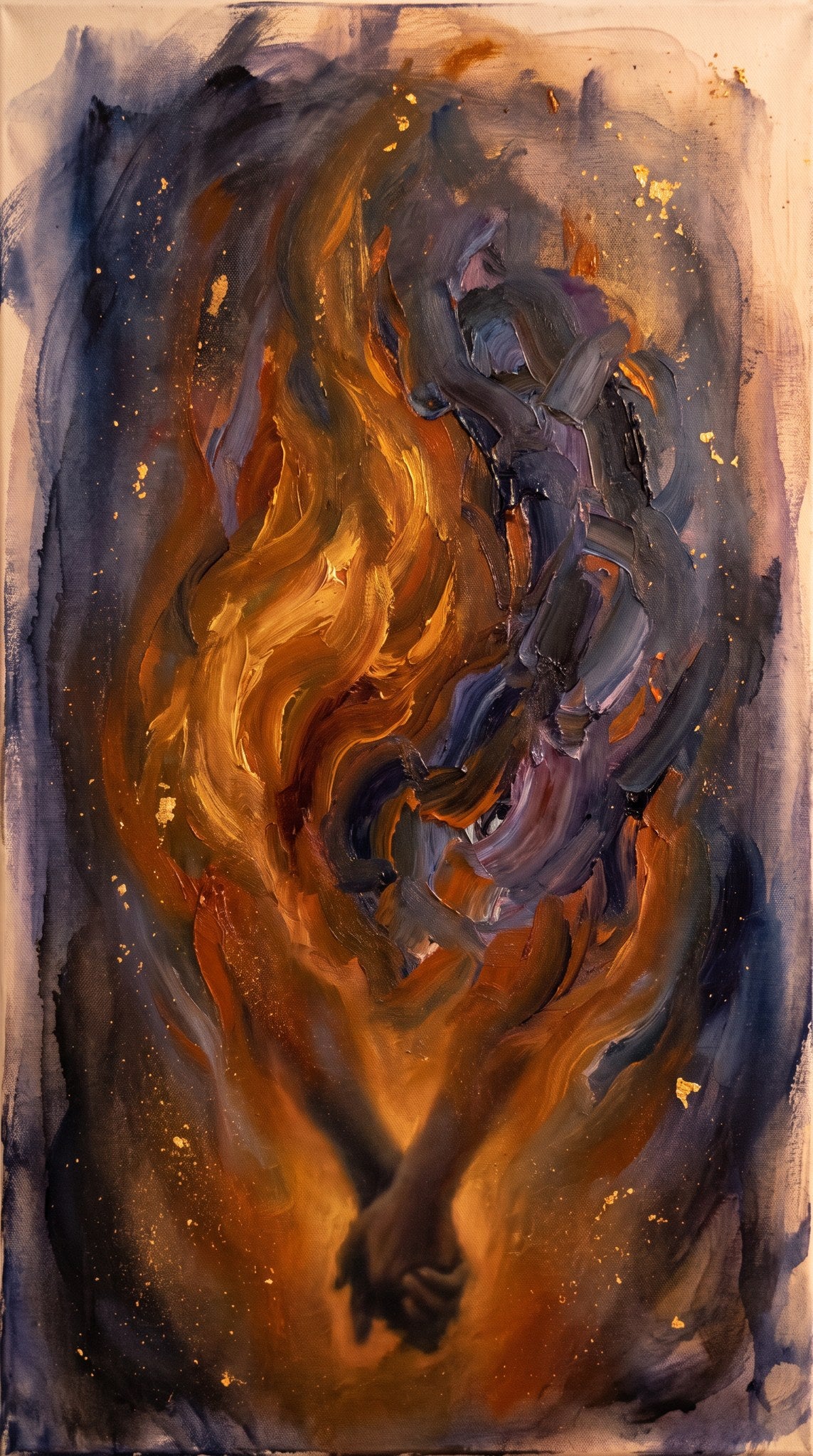Ember Resonance Abstract Canvas Art