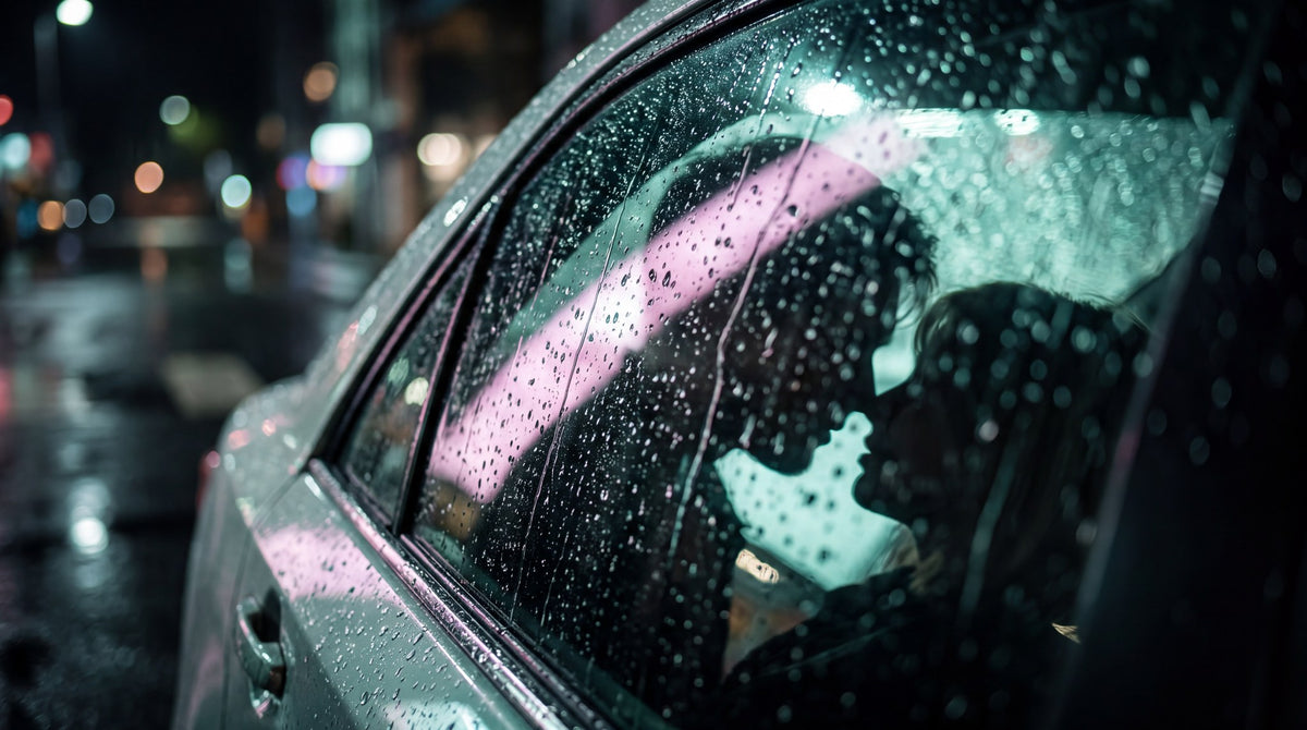 Nocturnal Embrace Rain Aesthetic Art