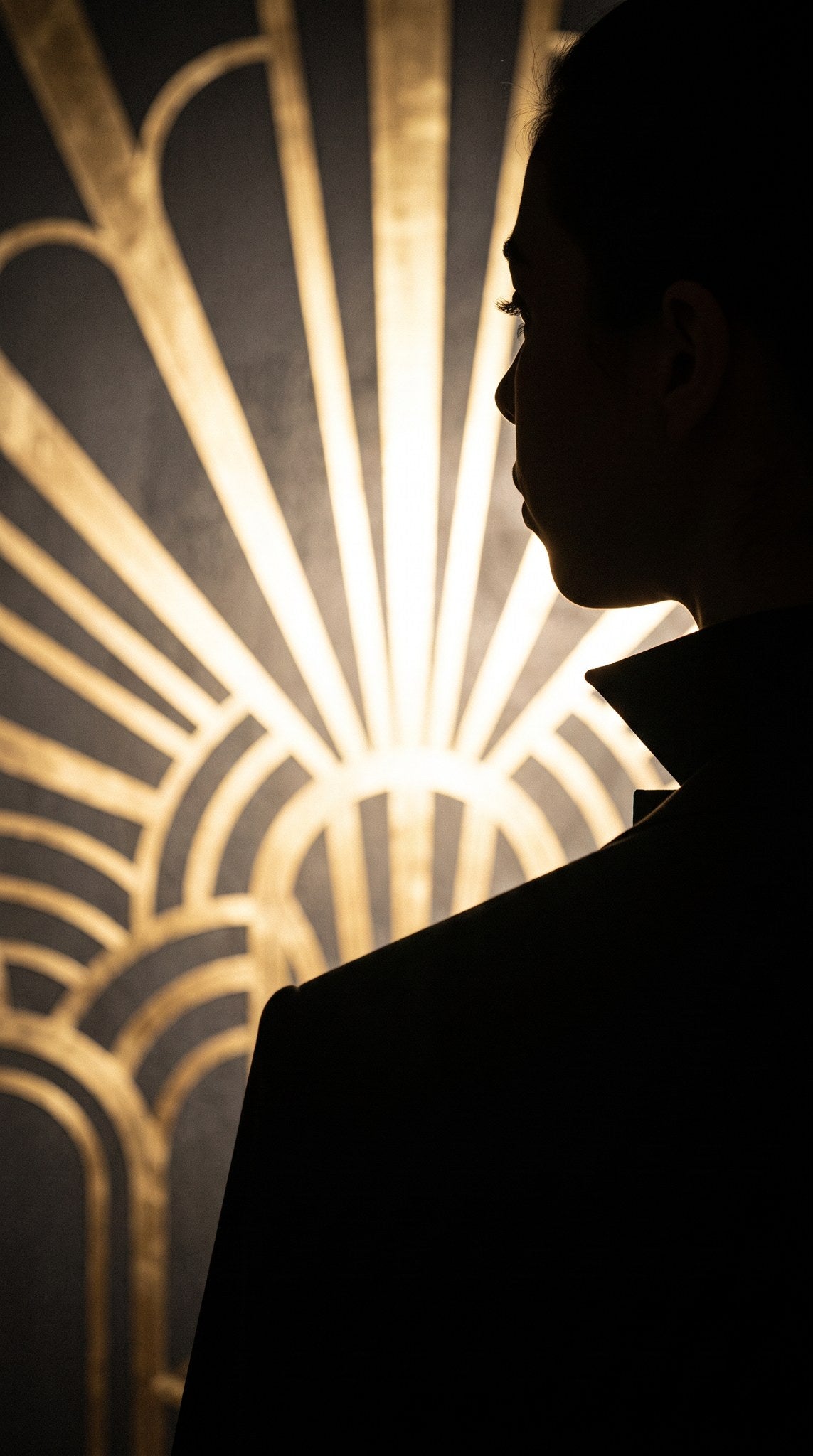 Art Deco Silhouette - Golden Hour Reverie