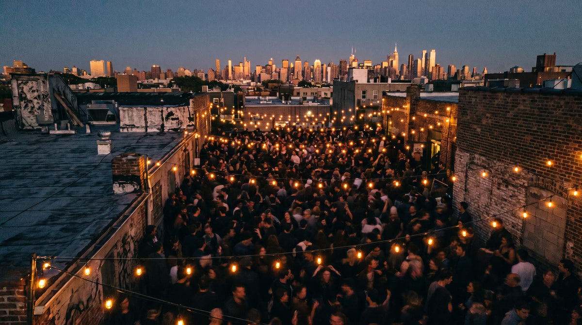 Golden Hour Rooftop Pulse Art
