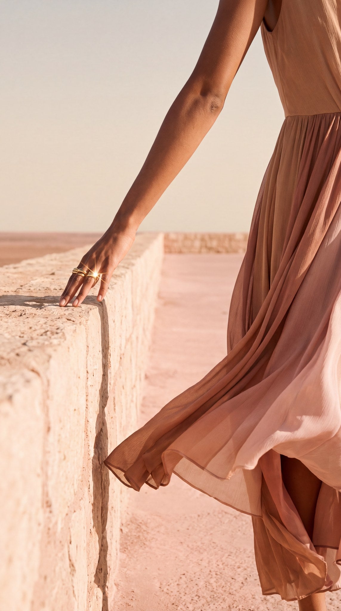 Golden Hour Desert Mirage Fine Art
