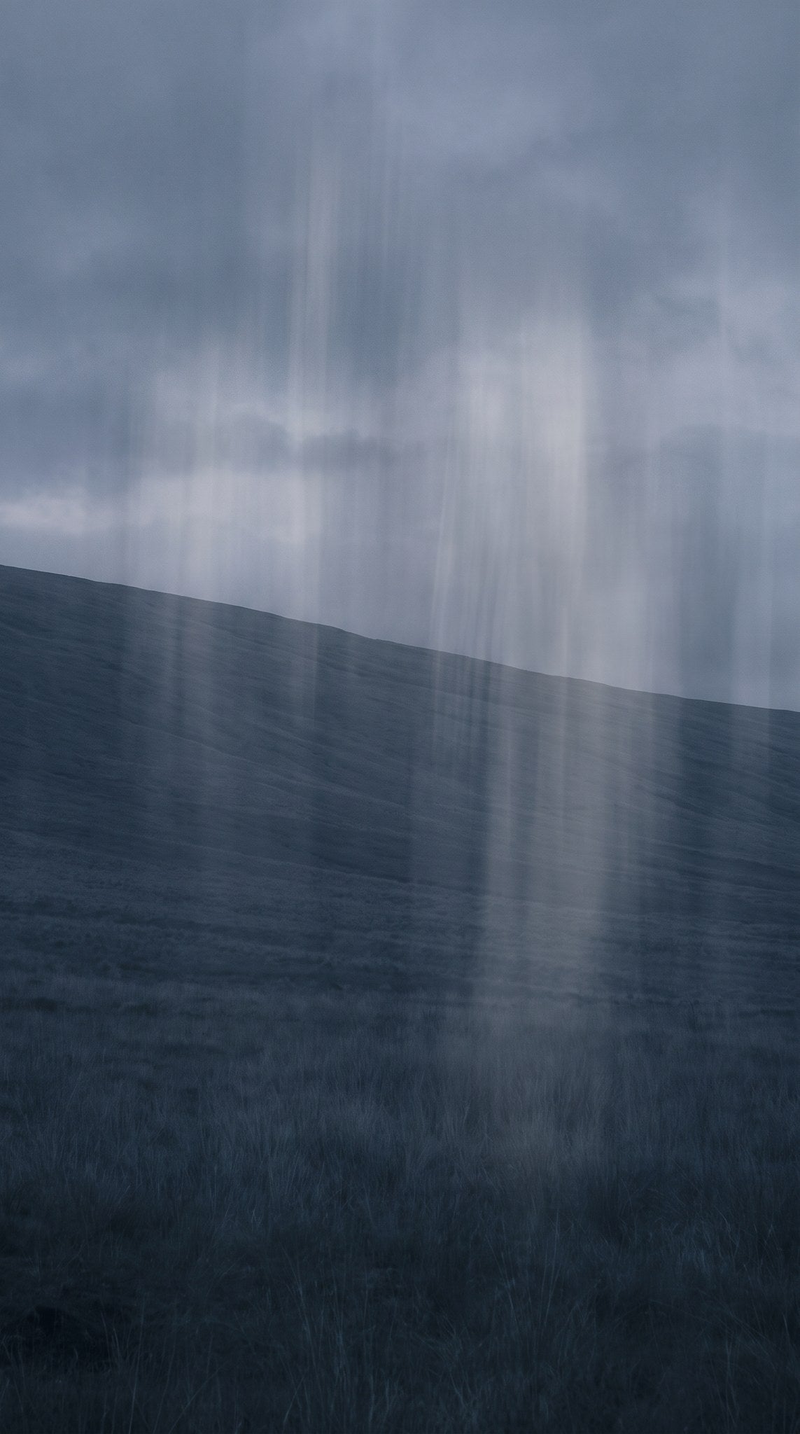 Misty Highland Ridge Moody Landscape Art