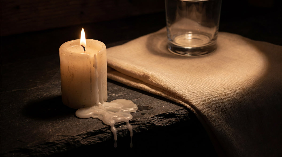 Melting Candle Still Life Dark Academia Art