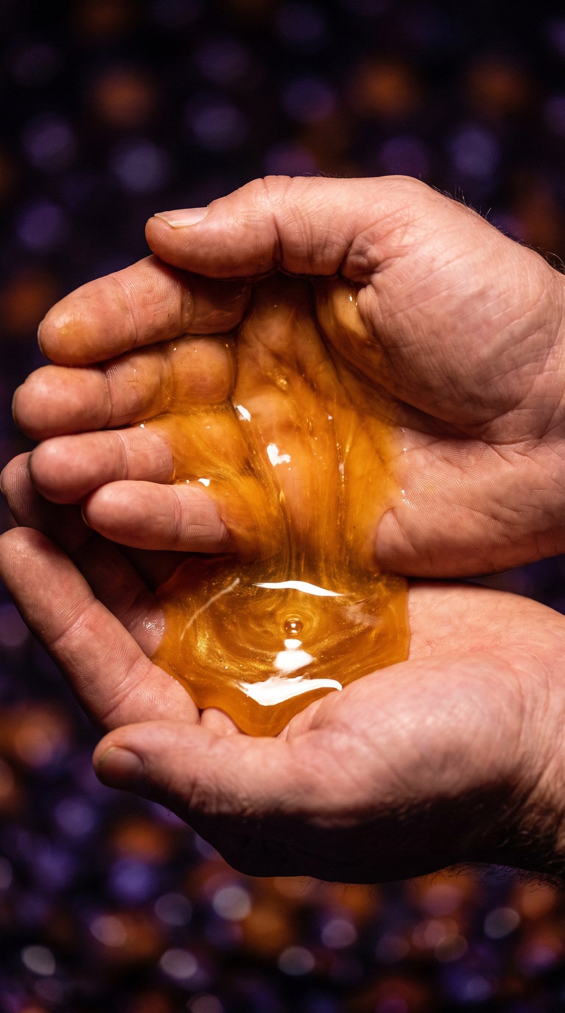 Golden Nectar Liquid Art Print