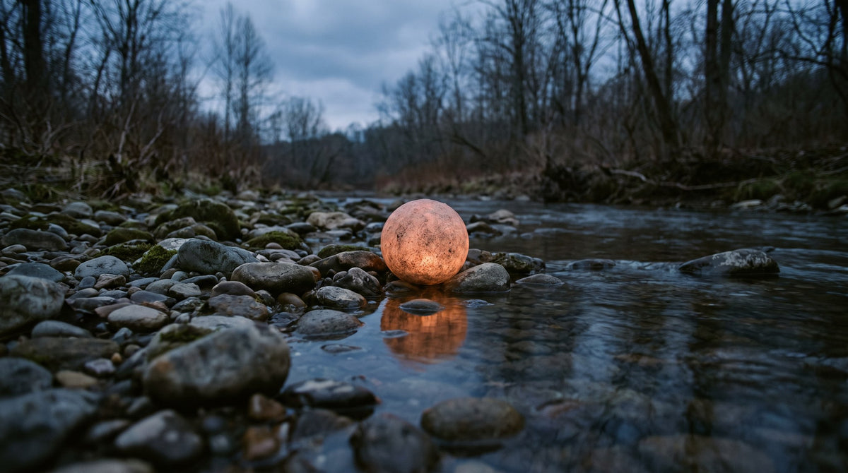 Luminescent River Stone Art